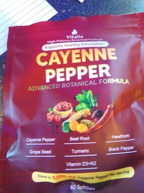 CAYENNE PEPPER SOFTGELS - 3 MISSING